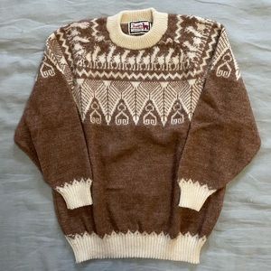 NBW 100% Alpaca Intarsia Sweater